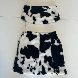 Two Piece Cow Print Set